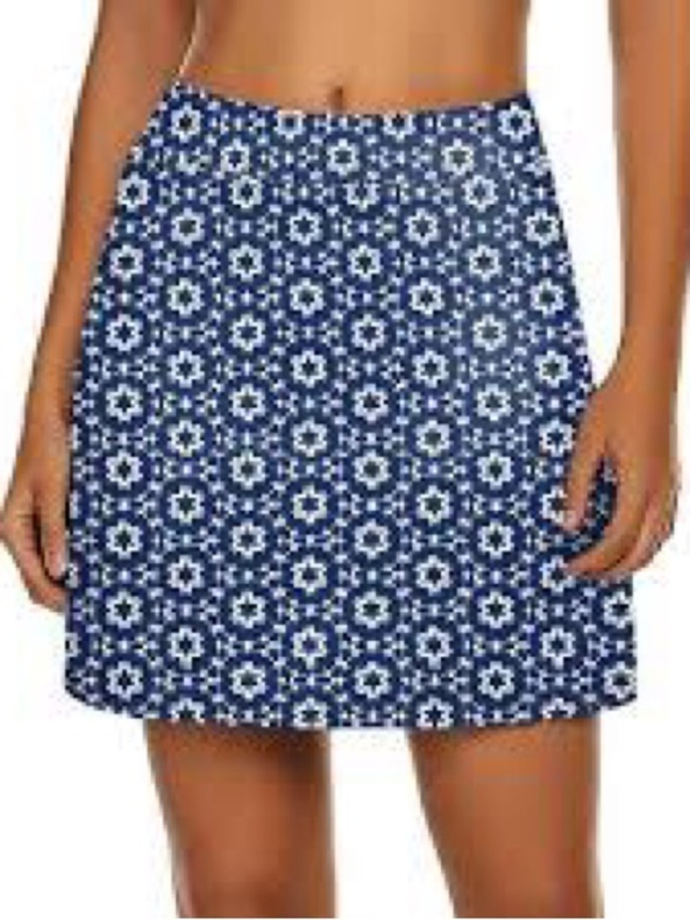 Ekouaer Women's Active Performance Skort w/ distinctive geometric pattern large